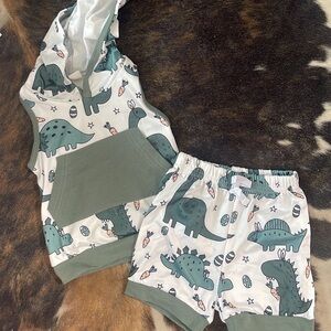 Boys Dino summer outfit set